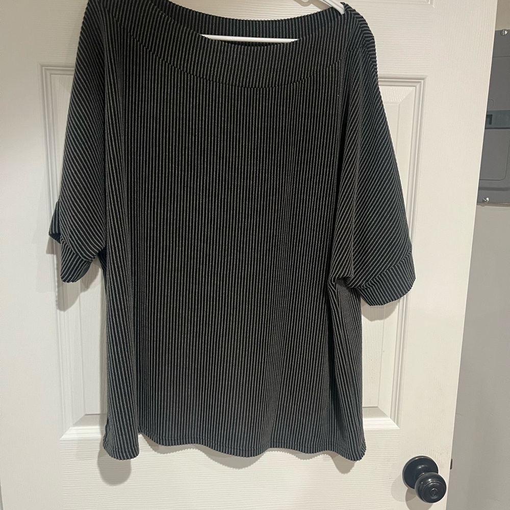 Black and White Striped Top